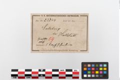 Etiketten zu Keramikgefäßfragment (NHMW-PRAE-023844)